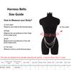 Women'S Fashion  Black Double Belt Chain Belt Leather Strap Daily Wear Accessories Waist Accessories Valentine'S Day Gift
