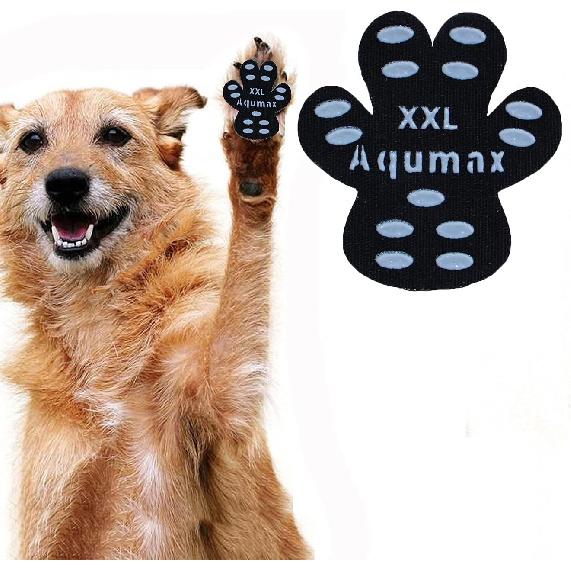 Dog Paw Protector Gripper Traction Pads,Dog Paw Covers,Foot Stickers in Summer Hot/Winter Cold Pavement,Dog Shoes Booties Socks Replacement,12 Sets