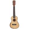 23in Ukulele Spruce Board Natural Wood Color with Tail Pin Strings Musical Instrument