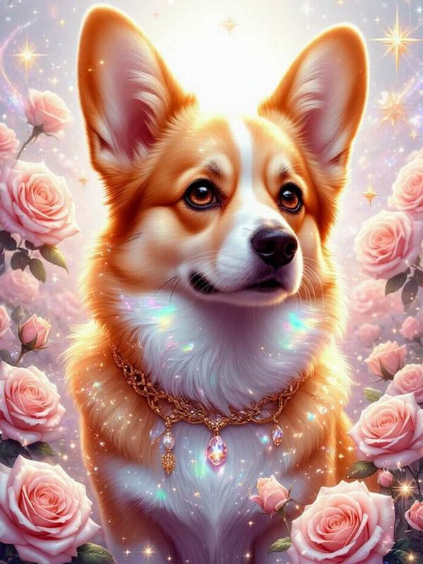 Cute Dog Flower Diamond Painting New Collection 2026 Pet Animals Diy Full Square Round Drill Rhinestone Embroidery Mosaic Cross Stitch Kits