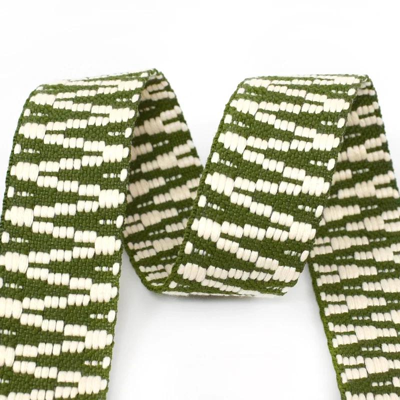 1/2/3/4/5Yards 38mm Jacquard Webbing Tape Ribbon Shoulder Canvas Belt Bag Strap Luggage Bias Band Garment Sewing Accessories