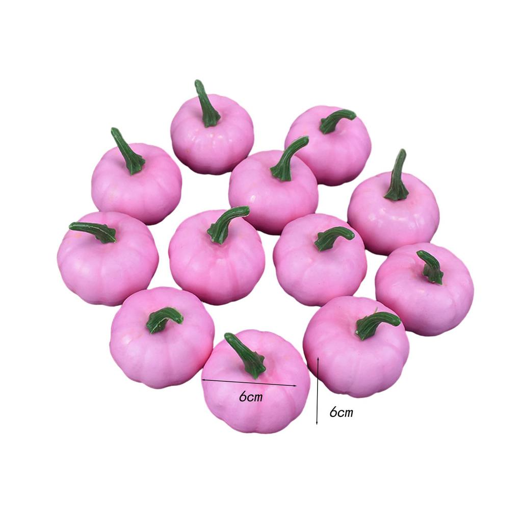12x Fake Pumpkins Model Artificial Vegetables for Halloween Kitchen Autumn