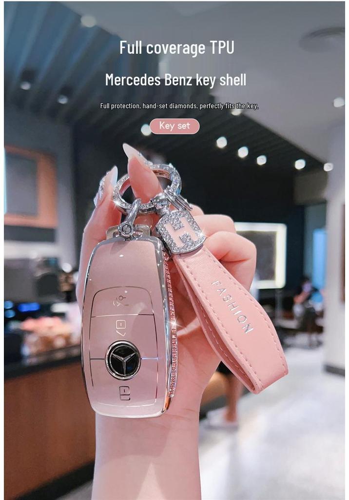 Compatible Mercedes Key Cover for C200L, GLC300, A-Class, B-Class, C180L, GLC260, GLA, E200 Models