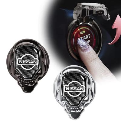 Car ONE-CLICK Start Buttons Protective Decoration Cover For Juke Qashqai X-Trail Leaf Patrol Altima Maxima Micra Murano
