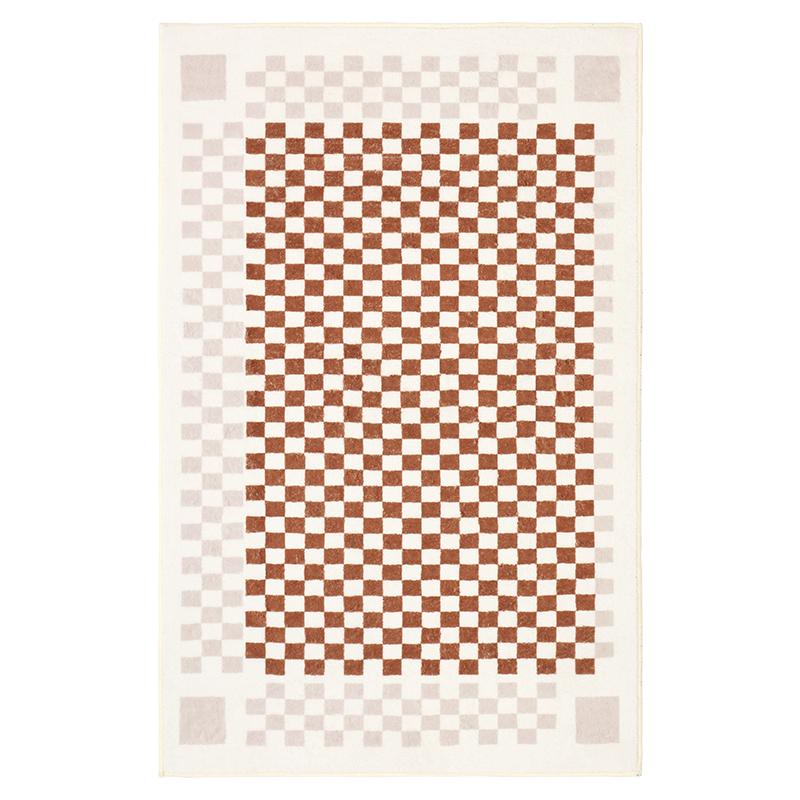 Modern Style Carpets for Living Room Large Area Bedroom Decor Plaid Carpet Thick Washable Lounge Floor Mat Fluffy Soft Study Rug