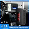 USB Bluetooth 5.4 FM Transmitter With Mic Handsfree Call Car Kit Auto LED Display Audio Music Receiver For FM Radio