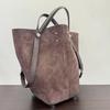 Best-selling Women's Magie Basket Bag: Genuine Leather, Frosted Finish, Large Capacity, High-End Shoulder and Underarm Style