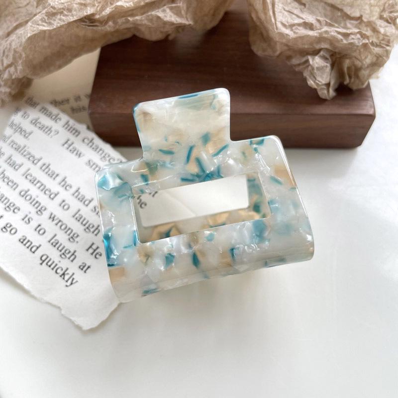 Корейская цветочная ацетатная заколка-краб среднего размера - Универсальный аксессуар для волос