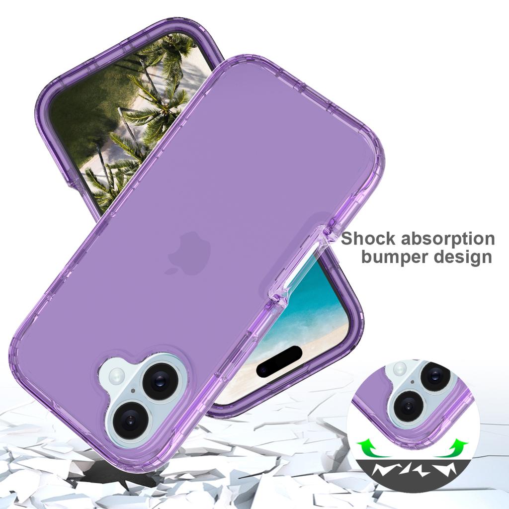 For iPhone 16 Plus Case Shockproof TPU+PC Hybrid Phone Cover