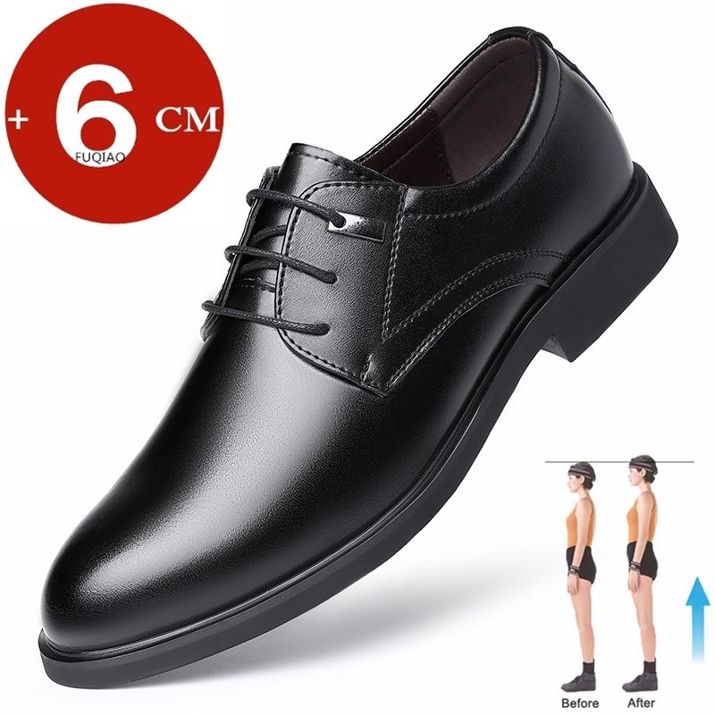 

Classic Men s Oxford Height Increasing Shoes 6cm Hidden Lift Formal Elevator Leather Shoes for Wedding Business Banquet 37 чёрный