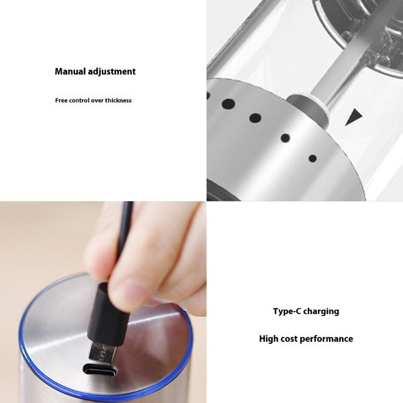 Automatic Spices Grinder With Easy Operation For Black Peppers Sea Salt Cooking Essential Rechargeable Battery