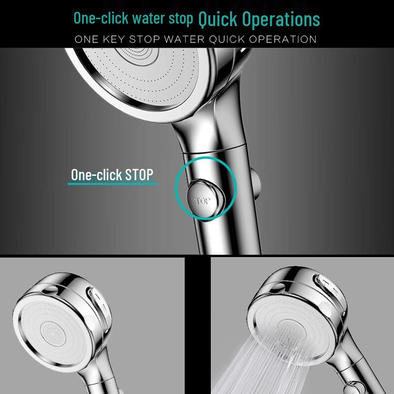 MICOE Pressurized 3-Function Shower Head Set
