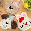Cute Cartoon Animal Towel Hanging Kitchen Hand Wipe Thickened Handkerchief Rag Absorbent With Hanging Loop Bathroom Supplies