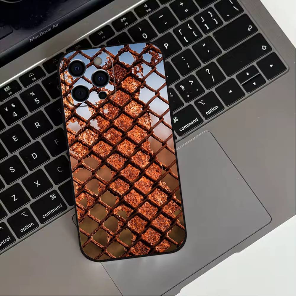 Retro Industrial Style Rusty Walls  Phone Case For iPhone 17,16,15,14,13,12,11 Plus,Pro Max,XS,Soft Silicone Black Cover