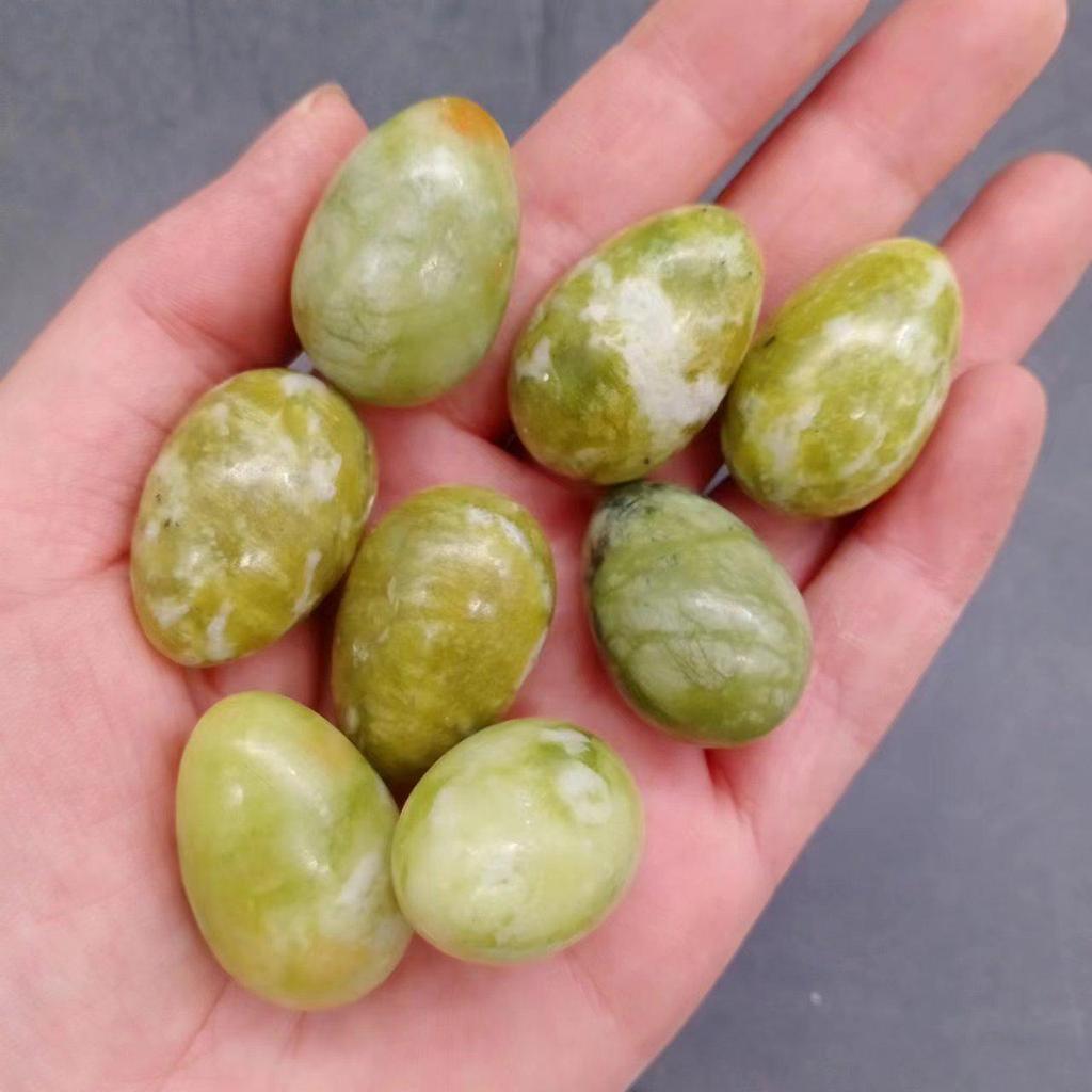 Färgstarka Fågeläggstenar: Kattöga, Agat, Jade, Röd Jaspis, Obsidian, Opal