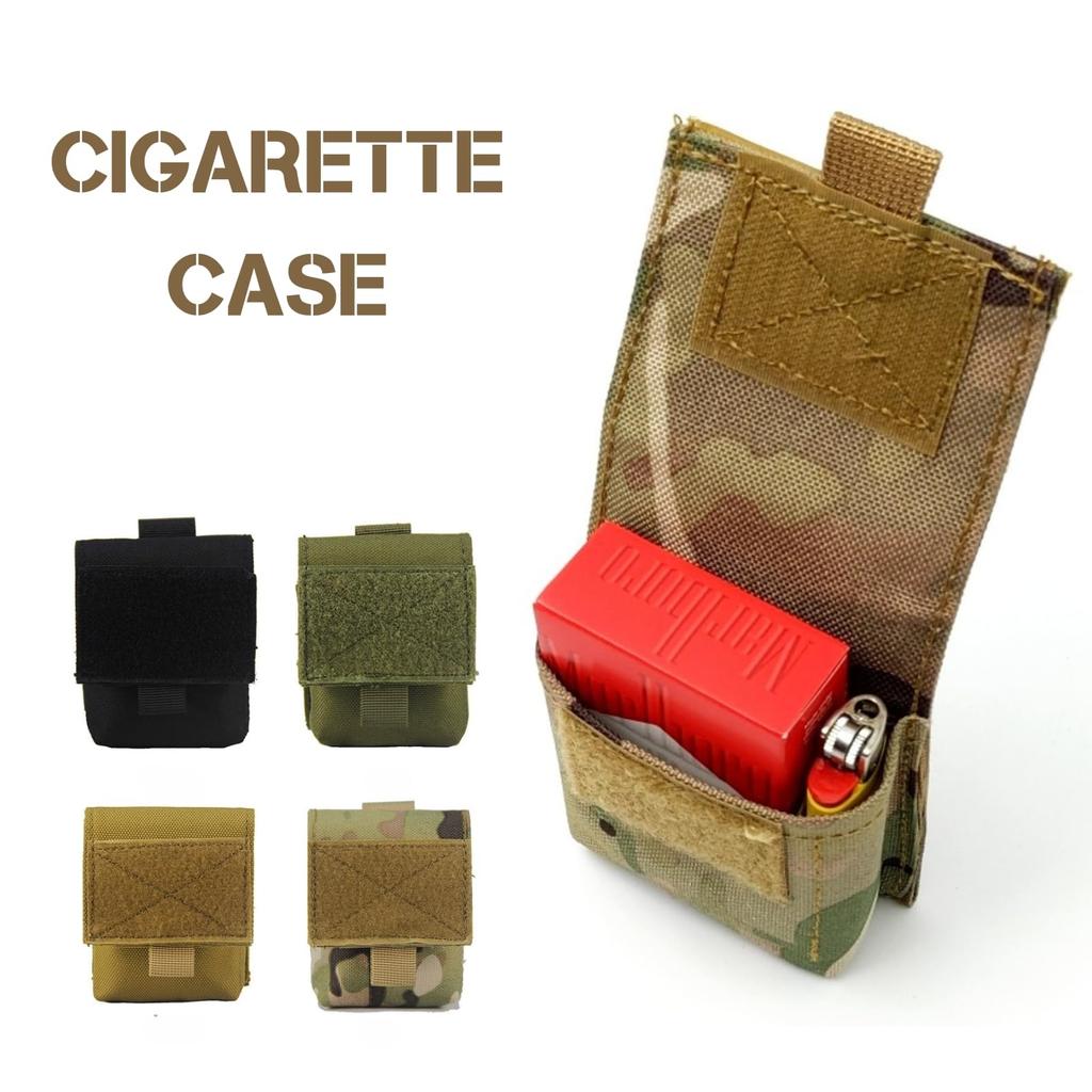 TUISKU Cigarette Holds Cigarettes and Waist Military Tactical Molle Belt Loop Case, Lighters, Pouch, (Beige)