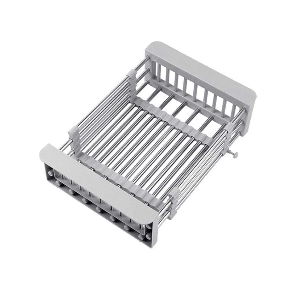 Multipurpose Dish Drying Rack Adjustable Sink Cleaning Basket Rectangular Dish Organizer  Fruits