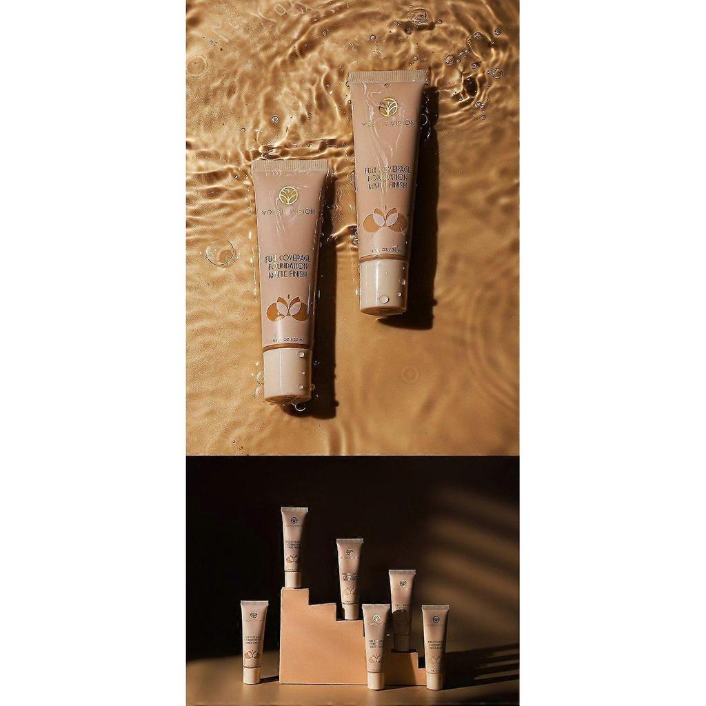 Young Vision Full Coverage Liquid Foundation, Matte Finish, 6 Shades, Waterproof, For All Skin Tones, 30ml