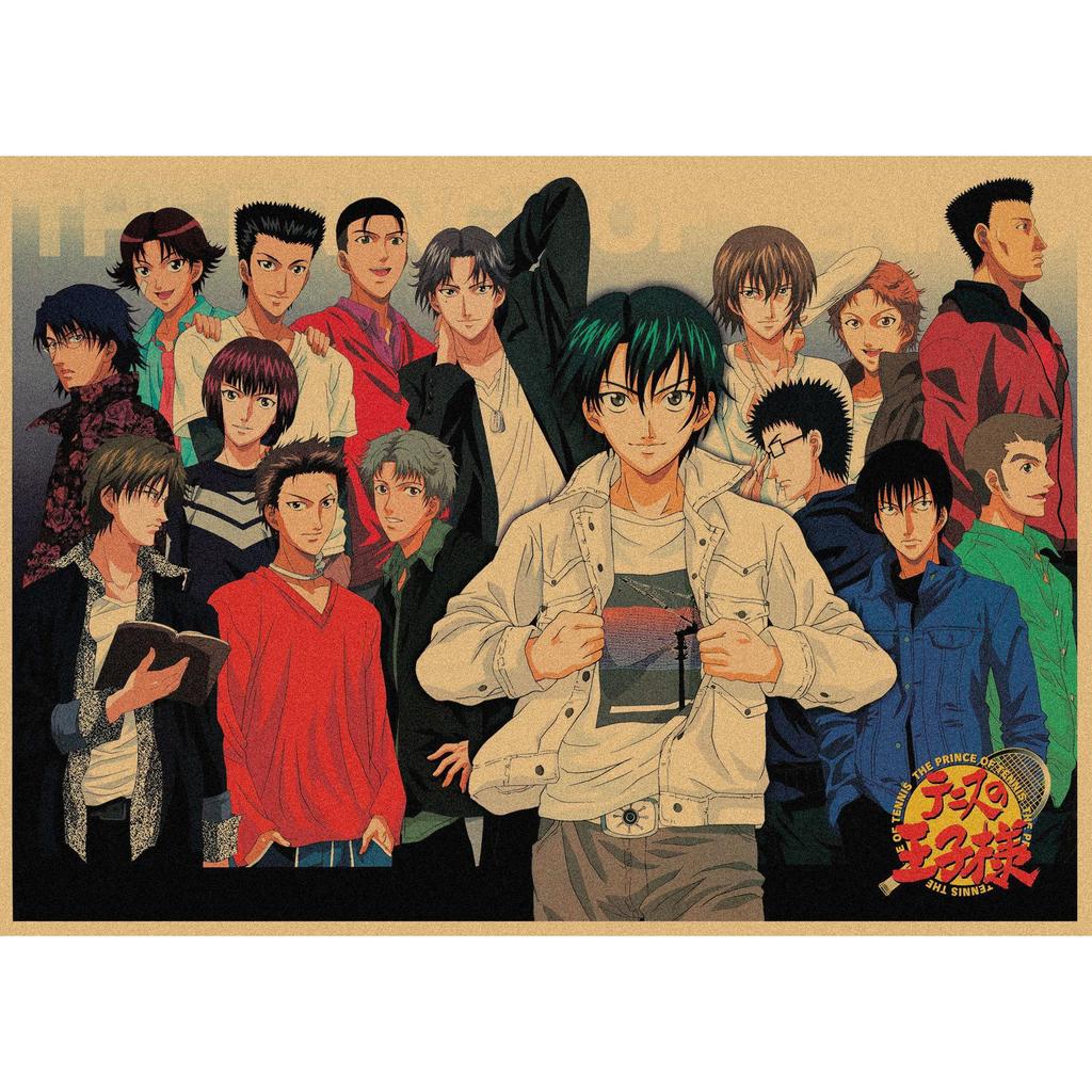 Japanese Anime Retro Poster: The Prince of Tennis Wall Art for Bar or Cafe