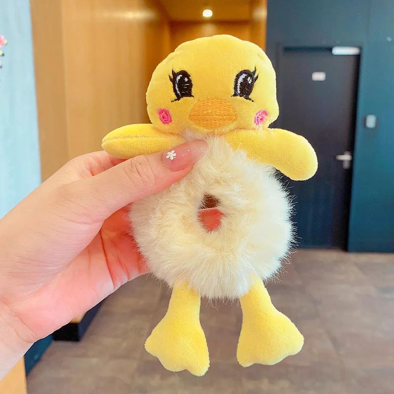 Tier Niedlich Plüsch Elastische Haarbänder Haarschmuck Scrunchies Mode Frauen Mädchen Haaraccessoires Cartoon Panda Katze Kaninchen Frosch