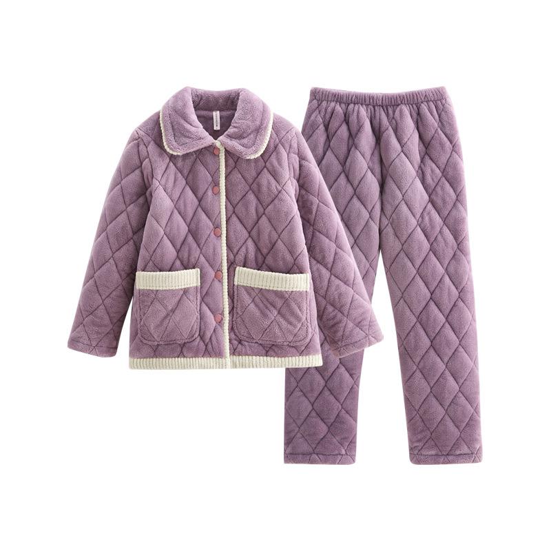 

Женская зимняя трехслойная толстая стеганая куртка с кашемиром, которую можно носить в комплекте с домашним платьем S