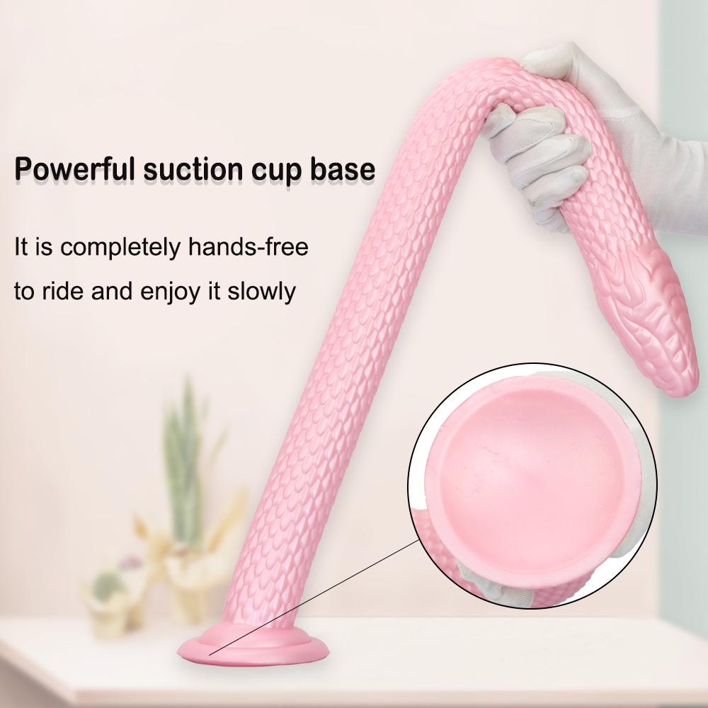 Super Large Snake Head Anal Plug with Suction Cup for Long-Term Wear and Deep Self-Stimulation