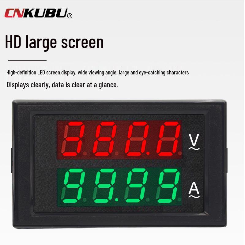 DL69-2042 High-Precision Dual-Display LED AC Meter 220/380V 100A True RMS Detector