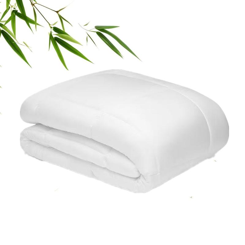 100% Bamboo Fiber Quilt Lyocell Satin Summer Blanket For Single Twin Bed Cooling Silky Solid Color Lightweight Comforter