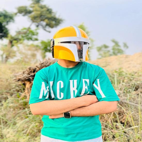 Yellow and Silver Helmet Steel Halloween Helmet With Chinstraps Best Gift