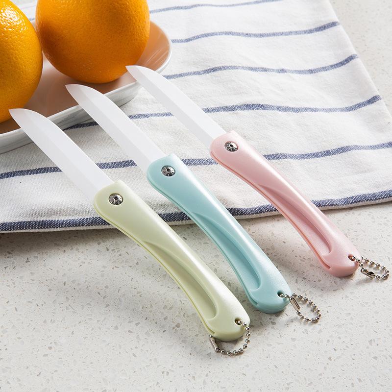 Foldable Ceramic Knife Portable Fruit Knife Household Peeler Kitchen Chopper Multifunctional Knife Kitchen Tool