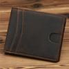 Crazy Horse Leather Wallet Men's Genuine Leather Wallet Driver's License Card Bag Retro