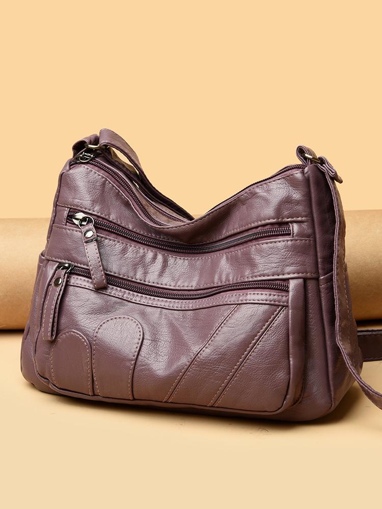 Retro Soft Leather Women's Crossbody Bag - Fashionable, Versatile, Casual Single-Shoulder Bag