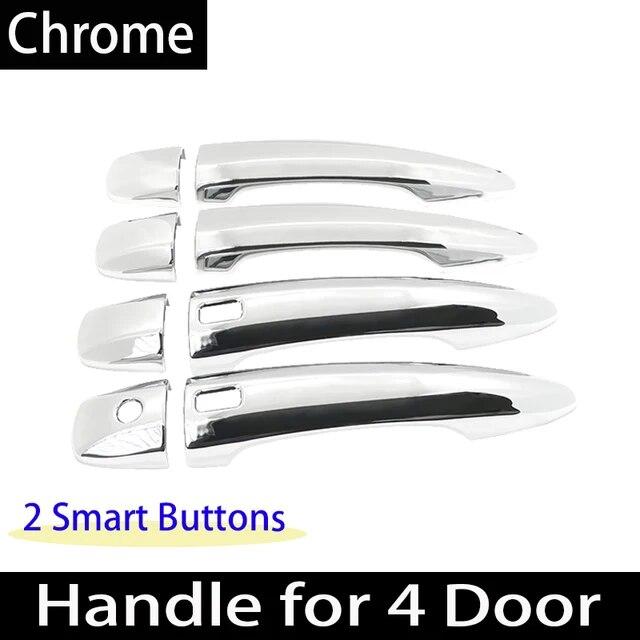 Styling Chrome Gloss Black For Nissan Sentra Sylphy B18    Carbon Fiber Exterior Door Handle Sticker Car Accessories