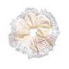 Korean Lace Trim Bow Scrunchie: Sweet, Lazy Style Hair Accessory