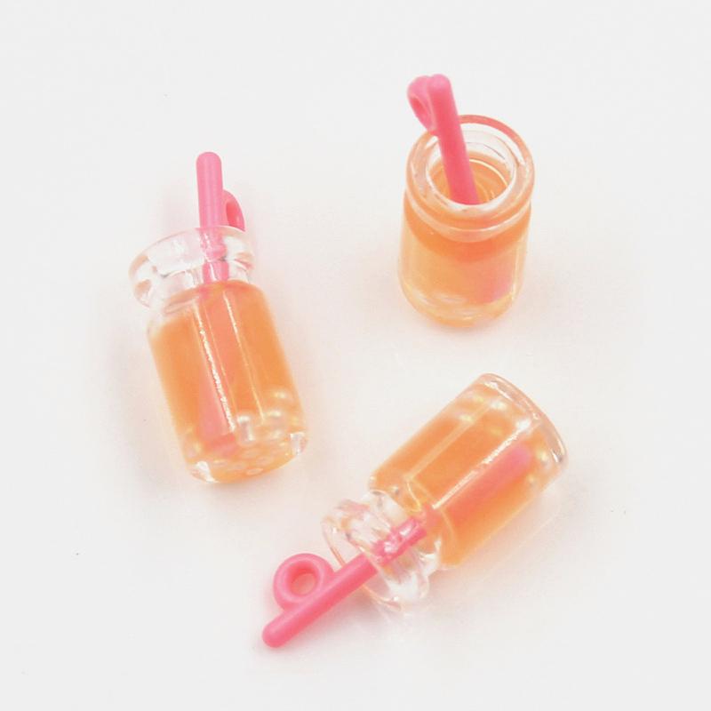 10Pcs Charms Pearl Soda Milk Tea Pendants Crafts Making Findings Handmade Jewelry Diy Earrings Necklace
