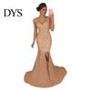 Women Fishtail Hem Dress Evening Deep V Neck Split Sequin Skinny Back Embellished Zipper Closure Sleeveless Prom Cocktail Party Floor Length Ball Gown
