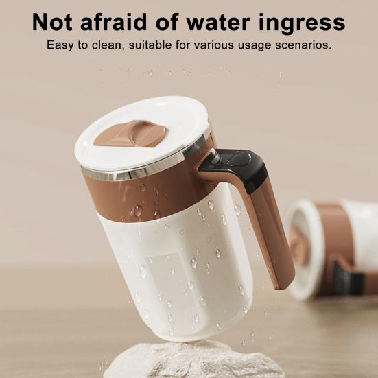 Automatic Stirring Coffee Cup with Real-Time Temperature Display Rechargeable Self-Stirring Mug Double-Wall Insulated 316 Stainless Steel Coffee Cup