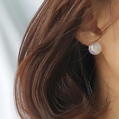 Women's Titanium Needle Aurora Pearl Earrings