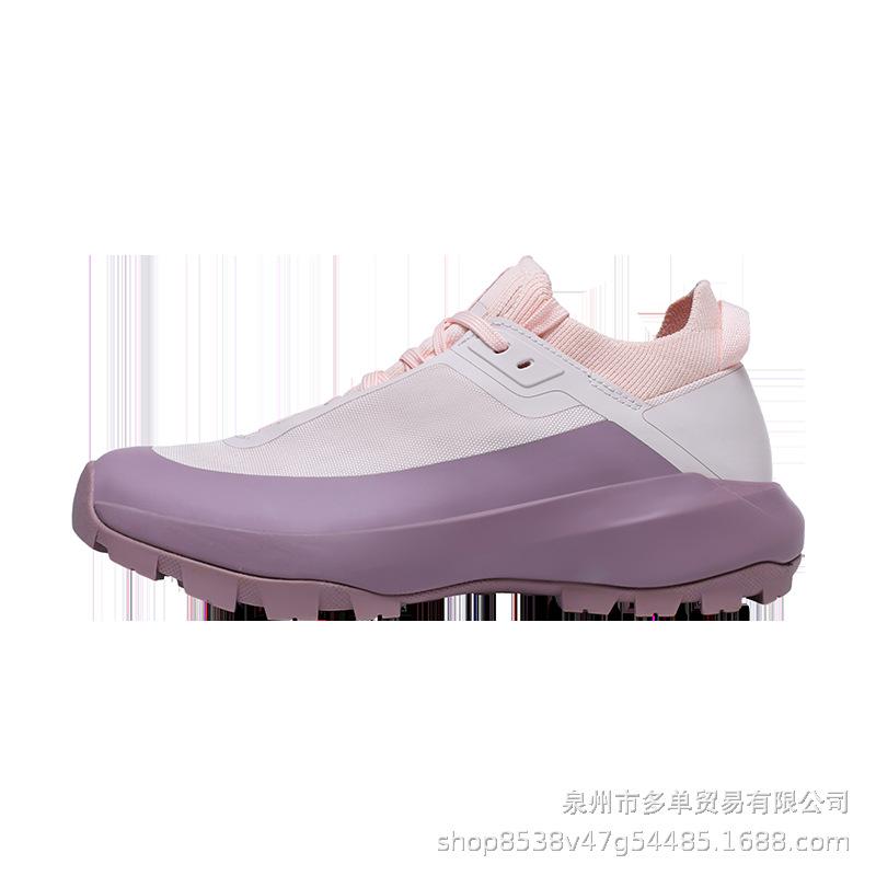 

Outdoor breathable new wear-resistant waterproof casual shoes off-road men s shoes mountaineering non-slip all-terrain sports tide shoes 40 розовый