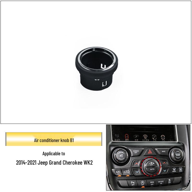 Kompatibel mit Jeep Grand Cherokee WK2 Mittelkonsolen-Klimaanlagen- und Audio-Drehreglern und Tasten