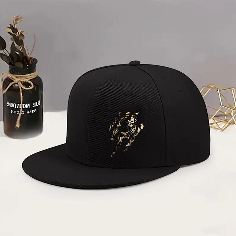 Tiger Claw Mark Print Snapback Baseball Cap Polyester Streetwear Casual Hat Durable Outdoor Unisex