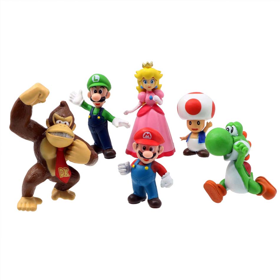 

Toys Model Creative 2026 Hot Super Mario Bros Luigi Yoshi Mario Cartoon Dolls Anime Figures Collectible for Birthday Kids Gift