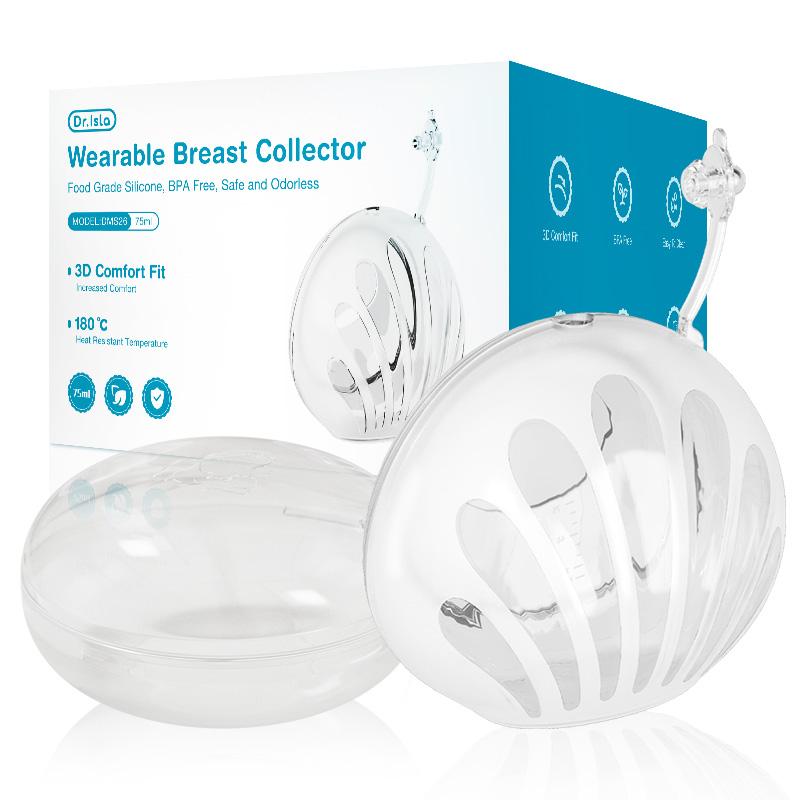

Dr.isla носимый сборщик грудного молока оболочка силиконовый для грудного вскармливания предотвращение утечки моющийся анти-перелив с ящиком для хранения