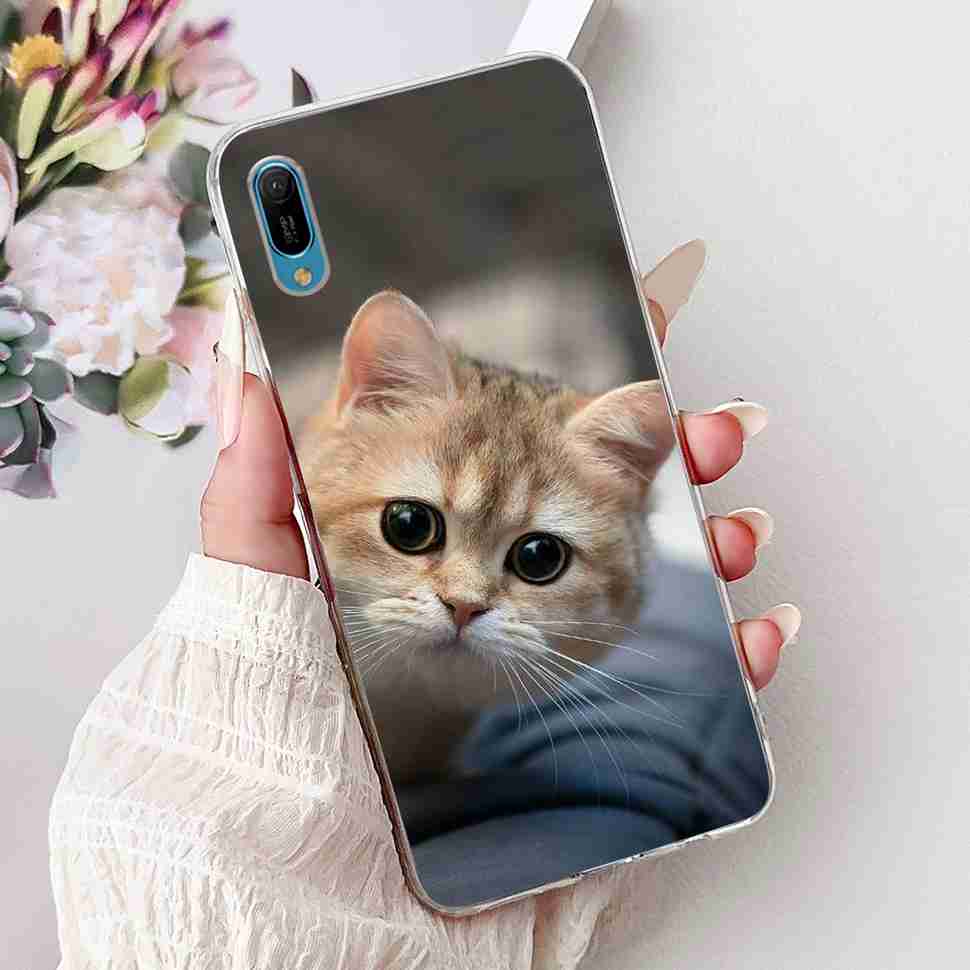 For Huawei Y6 Pro 2019 MRD-LX2 Case Fashion Flower Love Silicone TPU Shockproof Cover For Huawei Y6Pro Y16 pro 2019 Phone Cases