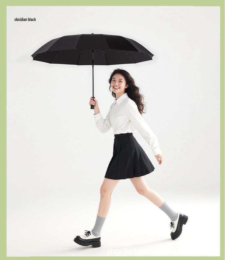 24-Rib Windproof Sun Protection Umbrella for Rain or Shine, Customizable Advertising Umbrella