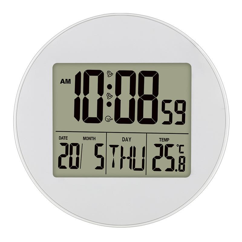 

Modern Light Luxury Multi-functional Silent LCD Wall Clock for Living Room or Bedroom