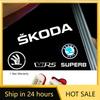 Car Sticker 2026 Hot 2Pcs Led Emblem Car Door Light Luces Projector For Skoda VRS Octavia A5 MKII Hatchback Estate Ghost Shadow