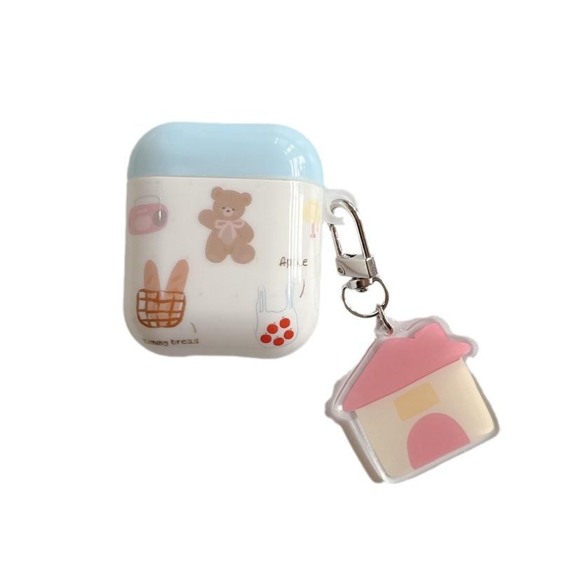 Korean style INS Cute Bear compatible with AirPods Gen 1 protective covers, Gen 2 Gen 1 Pro 1 Apple Bluetooth earphone cases