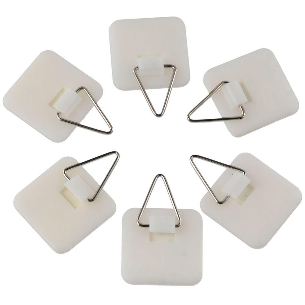 10 Pcs Sticky Invisible Plastic Vertical Photo Frame Hangers Plate Holders Plate Hanger Picture Hangers