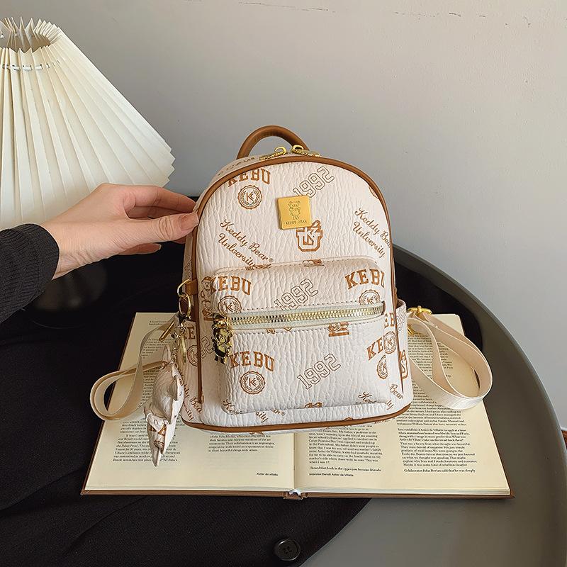 Retro Small Bag Women's Casual Fashion Niche Design Backpack Casual Lightweight Travel Small Backpack